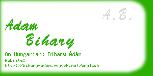 adam bihary business card